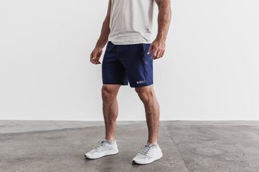 Nobull Knit 8.5" Men's Shorts Navy | Australia (EN8462)